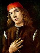 BOTTICELLI, Sandro Portrait of a Young Man  fdgdf China oil painting reproduction